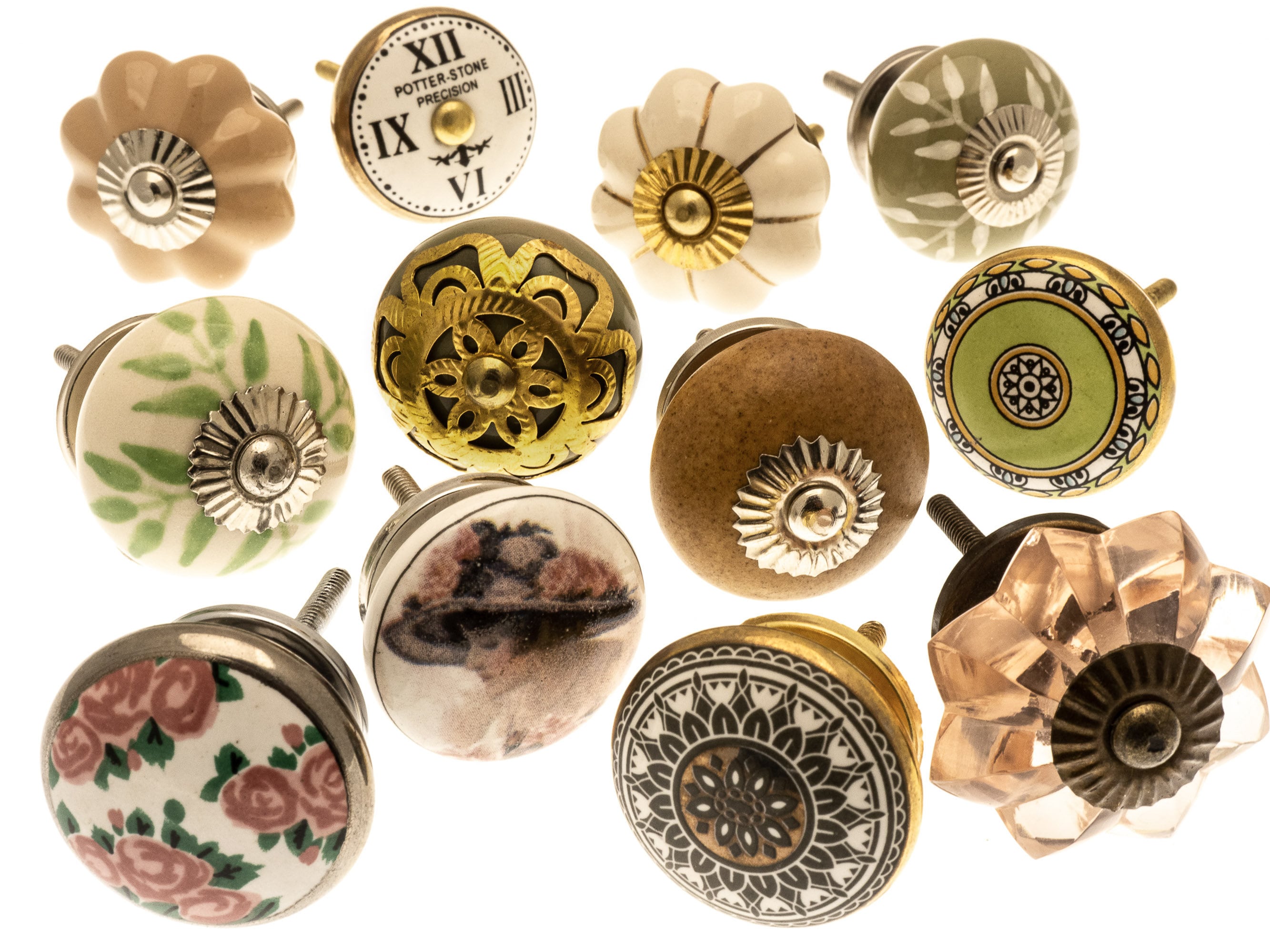 Door Knobs in Vintage Style Glass and Ceramic Kitchen Cupboard Etsy UK