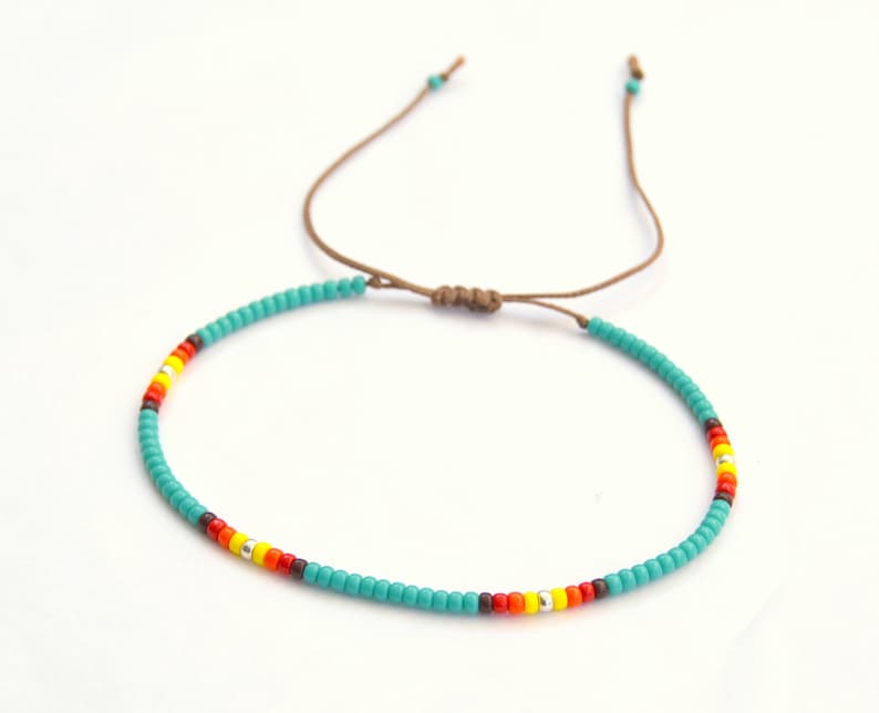 Turquoise Anklet Turquoise Ankle Bracelet Native American Anklet Bohemian Anklet for Women Beach Anklet Boho Anklet Beaded Anklet