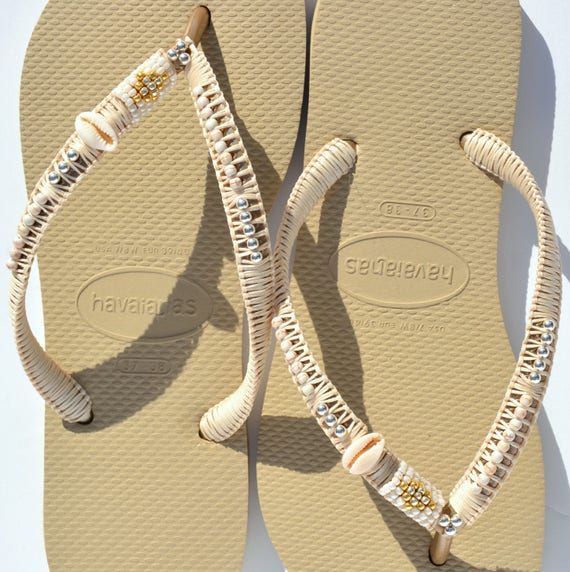 gold havaiana flip flops