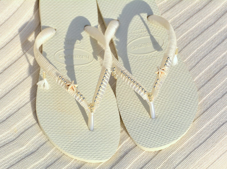 Wedding Sandals Wedding Flip Flops Havaianas Bridal | Etsy