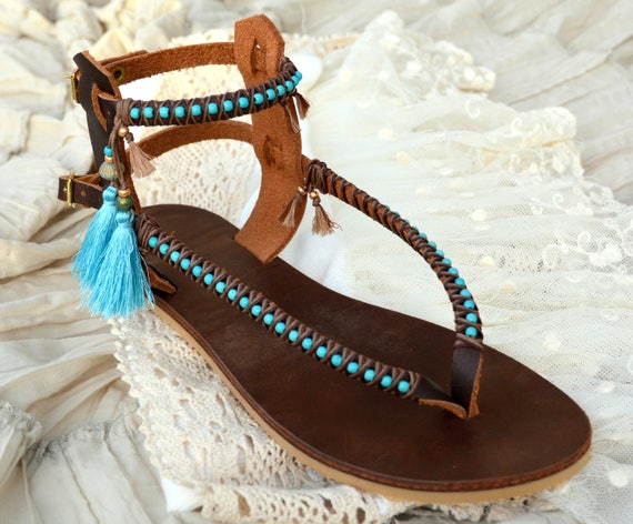 boho beaded sandals