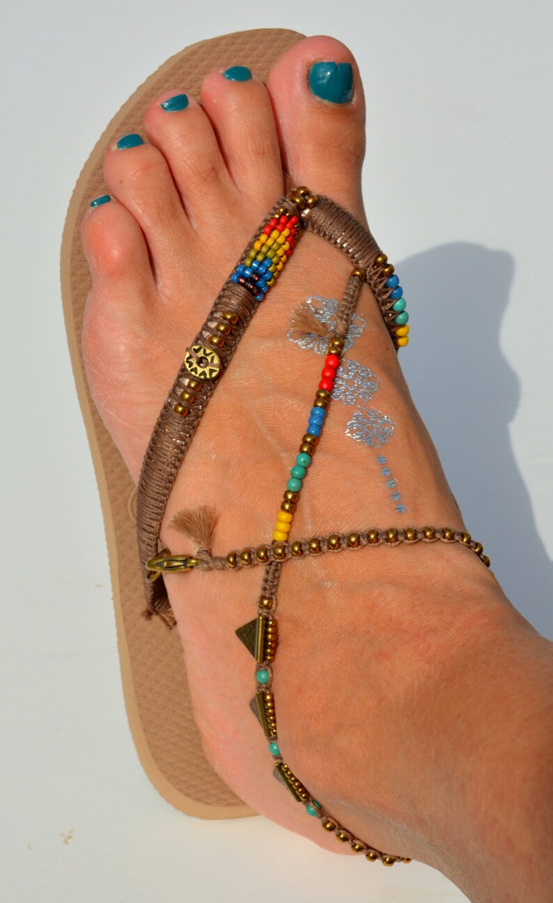 bohemian flip flop sandals