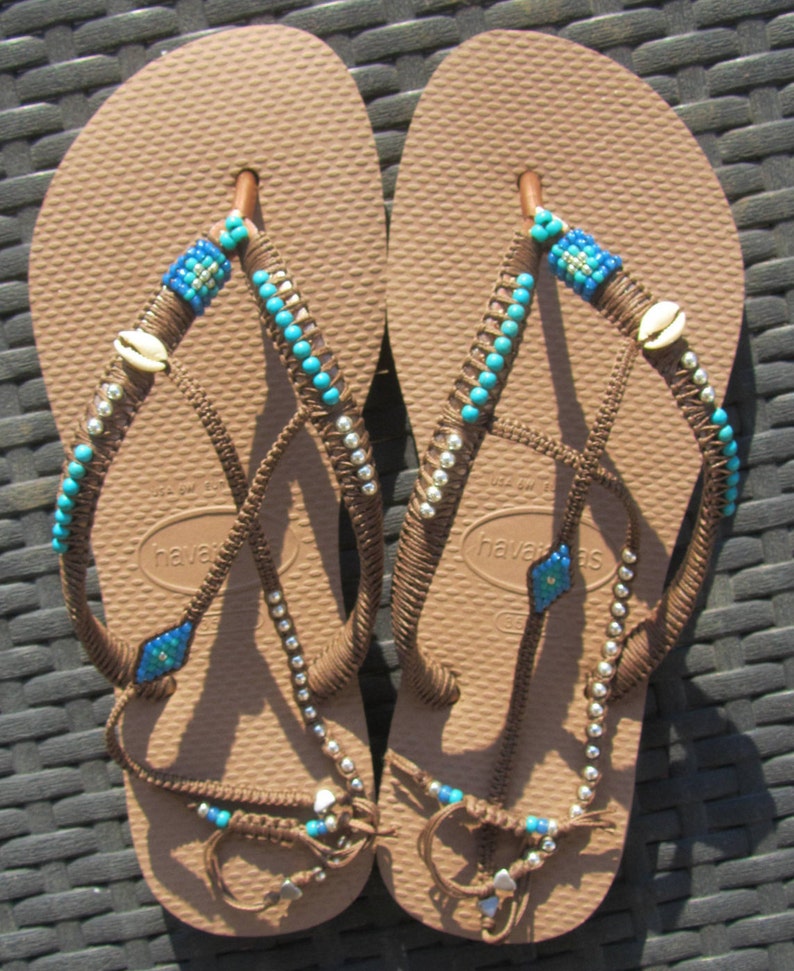 Sandals Boho Sandals Summer Sandals Havaianas Thong | Etsy