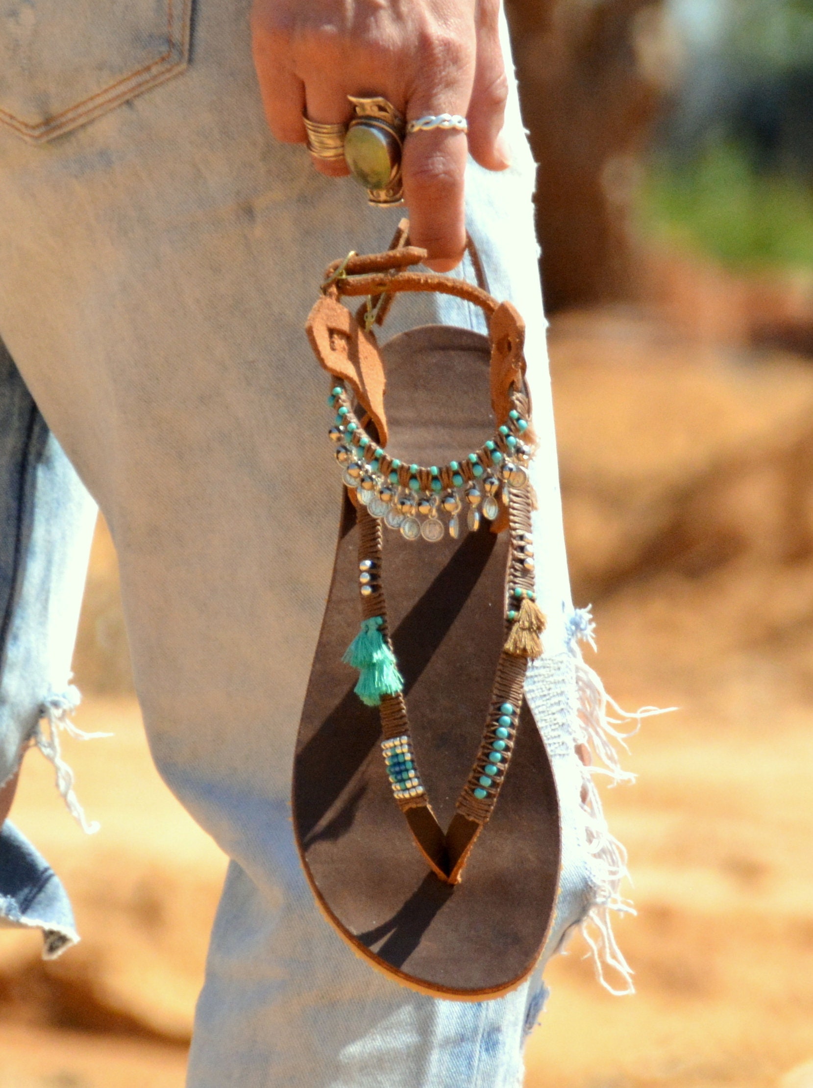 Leather Sandals Boho Sandals Bohemian Sandals Women Etsy