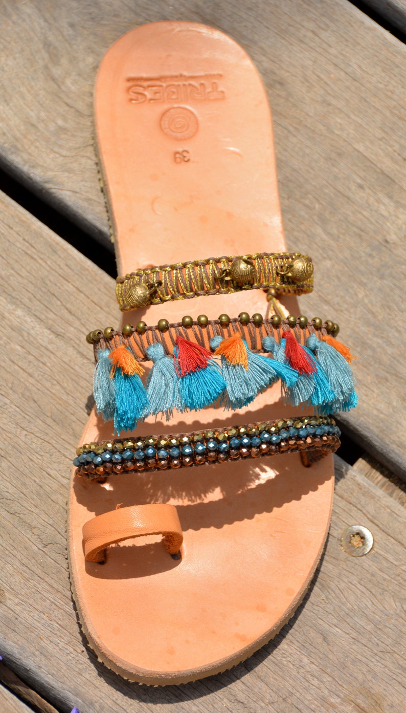 boho leather sandals