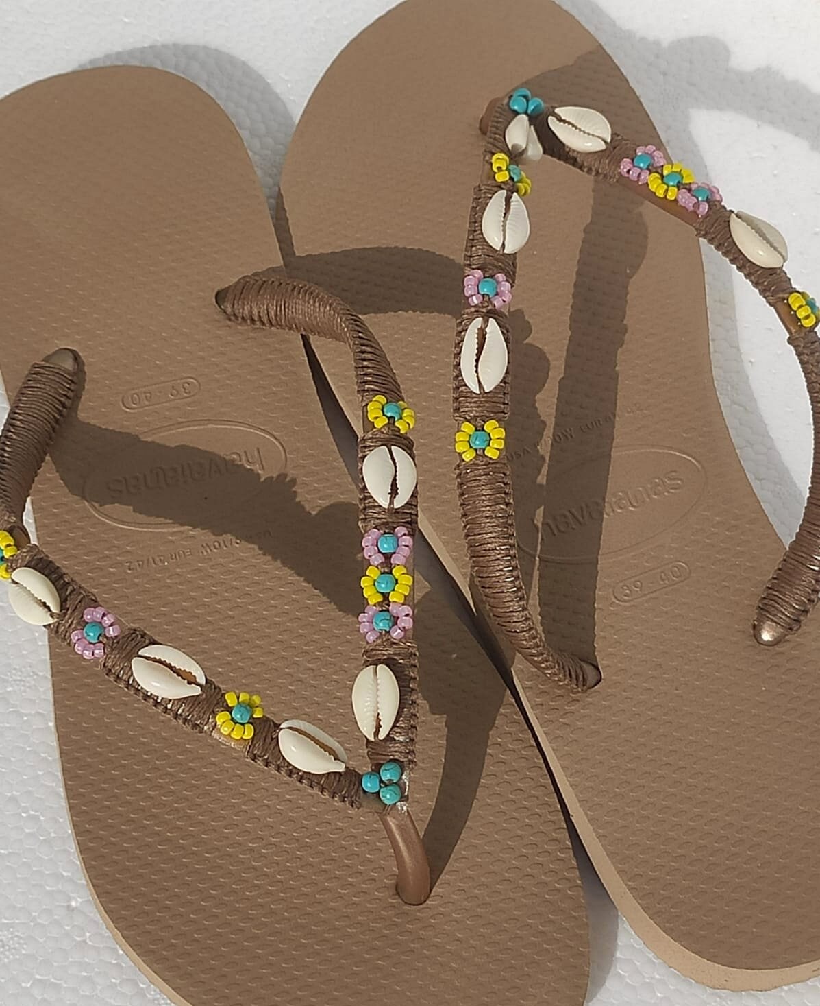 Boho Sandals Flip Flops for Women Bohemian Sandals Hippie | Etsy