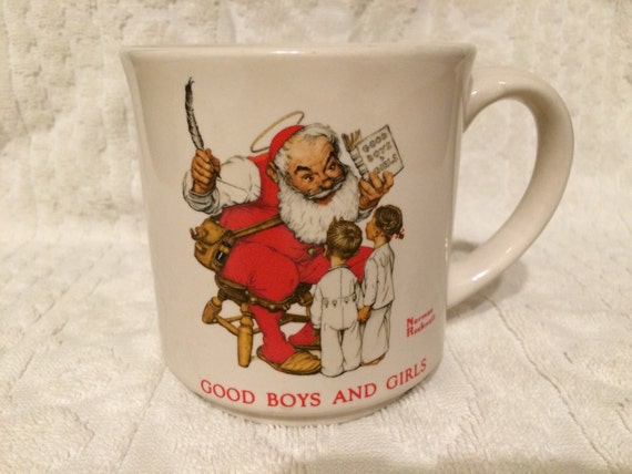 norman rockwell mug for a good boy