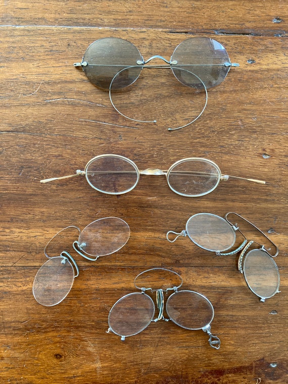 5 beautiful antique glasses/spectacles (3 folded) - image 1