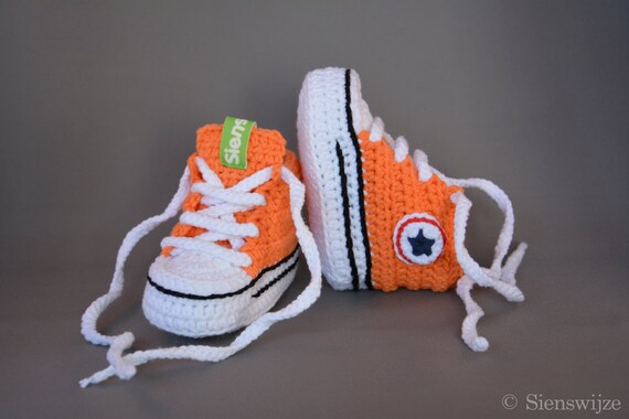 orange baby converse