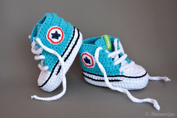 teal baby converse