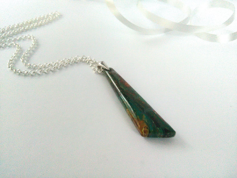Peruvian Sky Blue Opal natural stone Bar 16,18,20,22,925 silver necklace Communication Throat Chakra wrapped Gift,October Birthstone,Choker