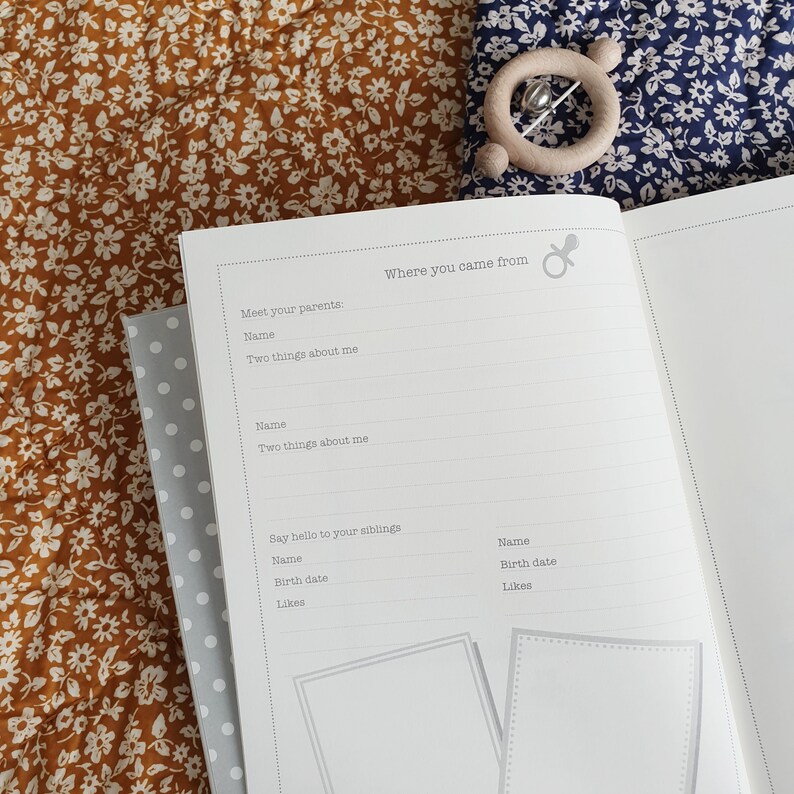 Personalised New Baby Keepsake Book and Journal the Story of Etsy