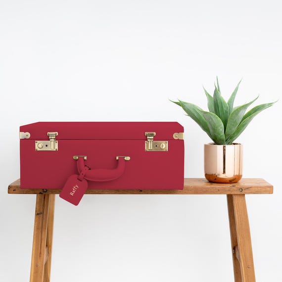 Scatola dei ricordi bacca rossa valigia ricordo baule grande