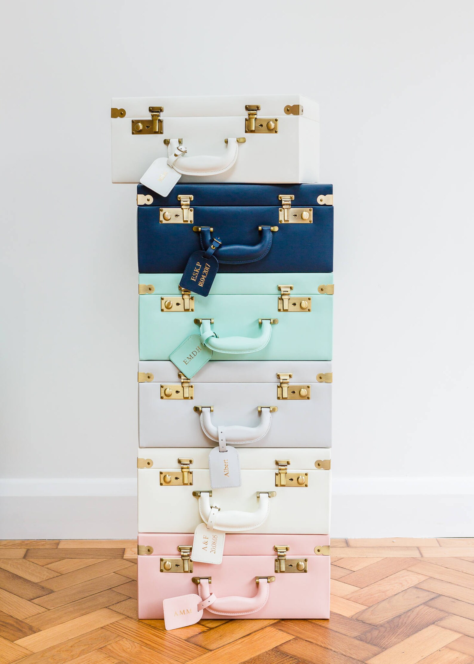 Personalised Leather Keepsake Suitcase in Pink Keepsake Etsy