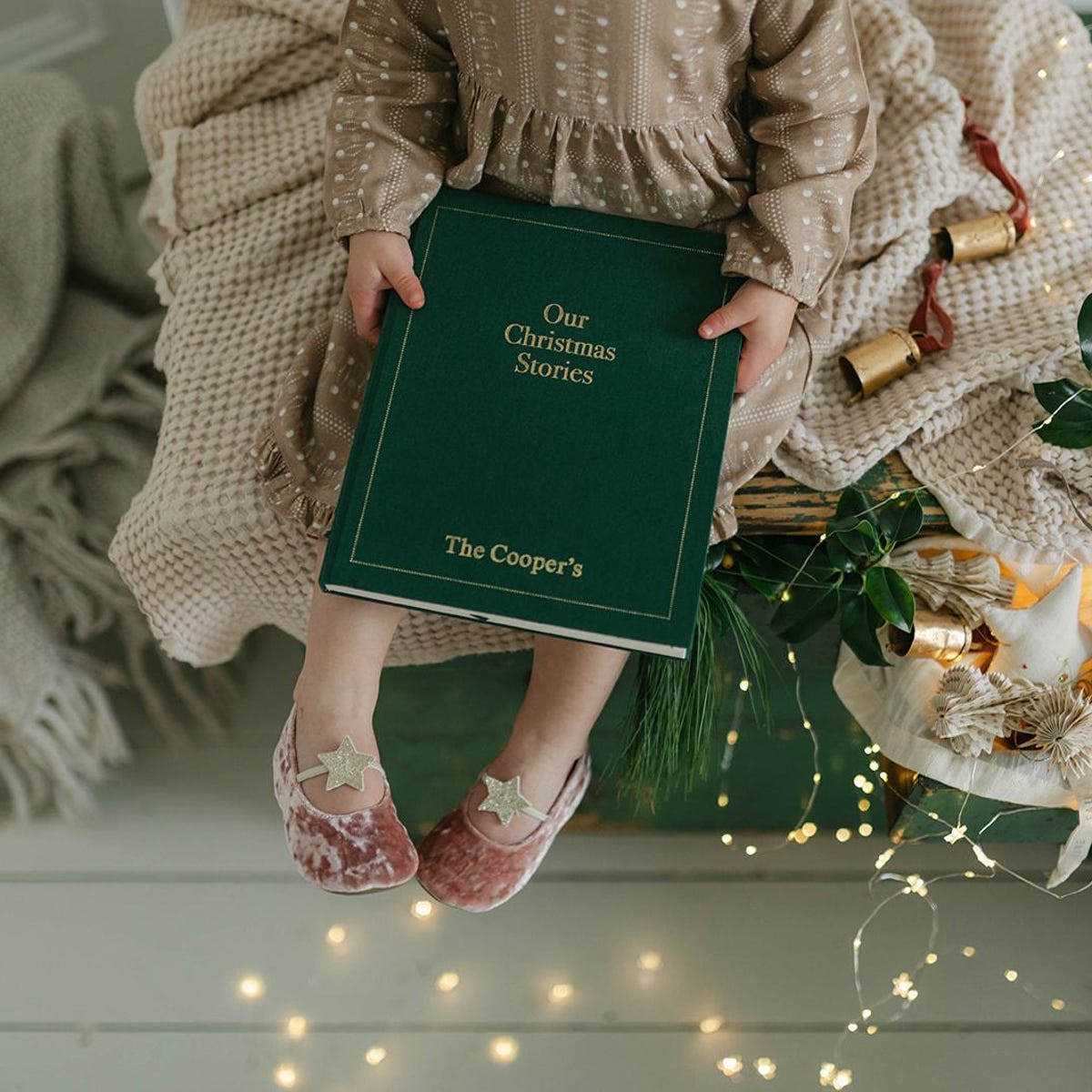 Green Linen Christmas Memory Book | Personalised - Etsy