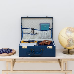 large navy memory box | personalised
