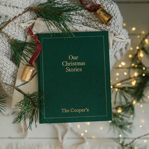 Livro de recordações de Natal em verde