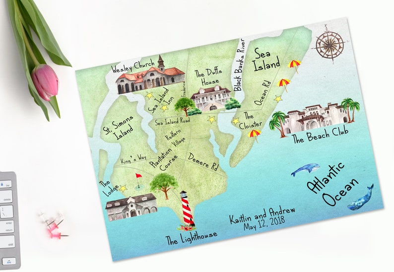 CUSTOM Wedding Map Watercolor Map Save the Date Wedding Illustration wedding logo wedding invitations watercolor illustration wedding logo
