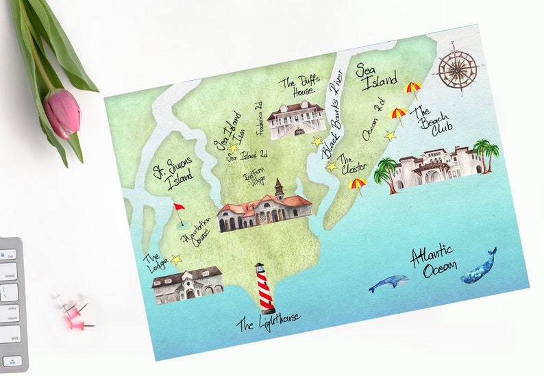 CUSTOM Wedding Map Watercolor Map Custom Save the Date Wedding Illustration Wedding Logo Wedding Invitations Watercolor Wedding Crest Logo