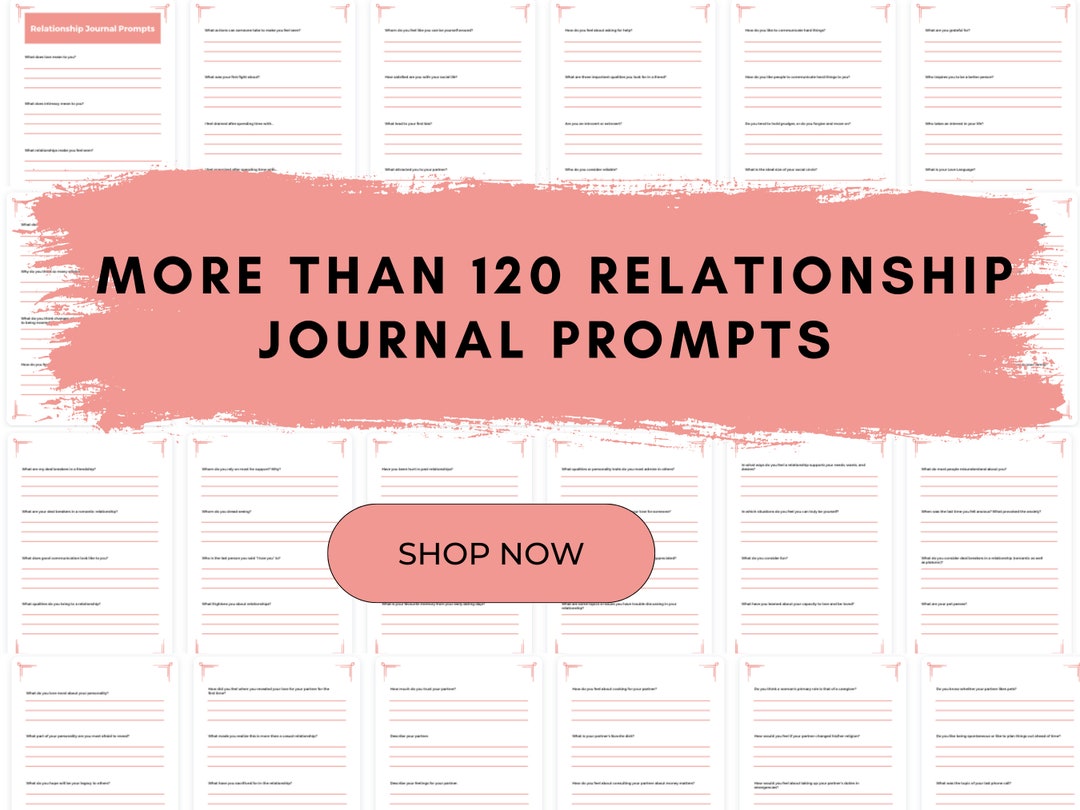 Digital and Printable Relationship Journal Prompts Etsy