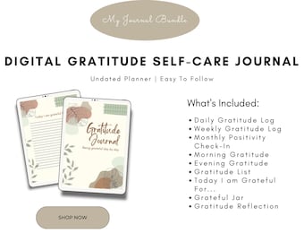 Digital and Printable Gratitude Journal