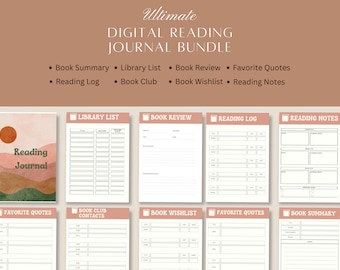 Digital Reading Book Journal And Planner for Book Lovers