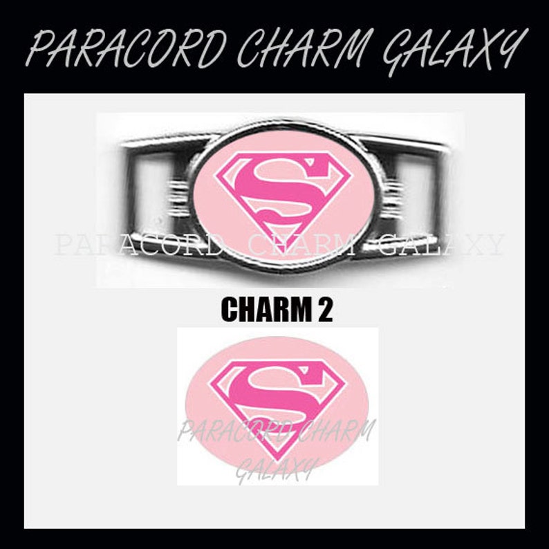 SUPERGIRL Paracord Bracelet Charm Shoelace Charm Charm 2 Etsy