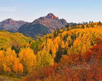 Mount Sneffels Autumn Photo, San Juan Colorado Mountains, Aspen Fall Foliage, Ridgway, Rockies
