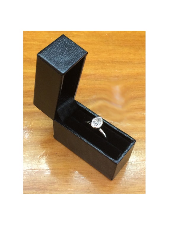 Small Black Pocketable Ring Box