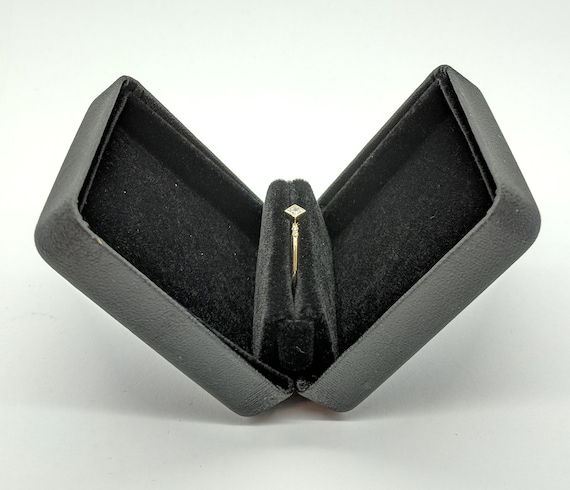 Ring Box Small Black Protective Presentable Pocketable Slim Thin