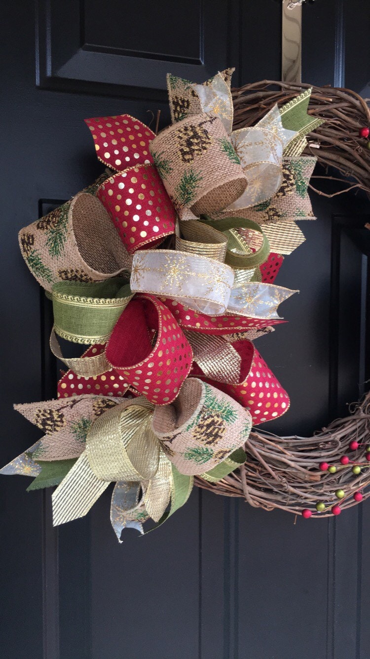 Christmas Vine Wreath Christmas Wreath Christmas Decor Door Etsy