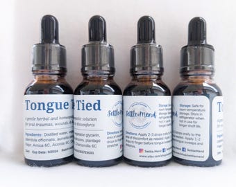 Tongue Tied Tincture | Soothing | Holistic Remedies | Frenectomy Help | Soothing Herbal Tincture | Baby Teething Remedy