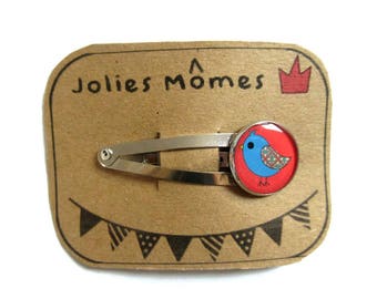 Woodland BIRD HAIR CLIP - blue Birdie Hair Clip - Animal Hair Clip - Girls Felt Hair Clip - Spring Birdie Hair Clip - Toddler Hair Clips