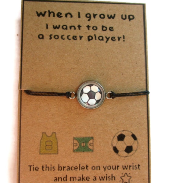 PULSERA INFANTIL DESEOS balón futbol, deporte, medalla Pulsera niño acero inoxidable, pulsera deseos, algodón, pulsera negra, niño