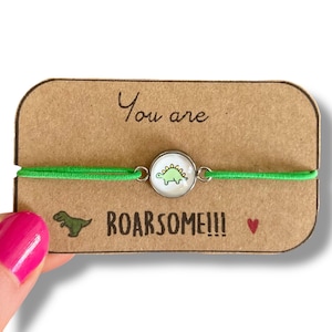 PULSEIRA INFANTIL DESEJA dinossauro, pulseira infantil medalha de aço inoxidável, pulseira desejo, algodão, pulseira dino, verde, criança