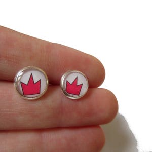 Princess crown earrings princess crown jewelry Hypoallergenic Earrings cute kids earrings gift for daughter crown jewelry kids image 3