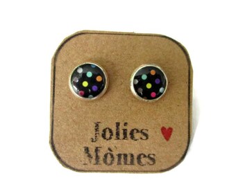 Polka dot studs - Polkadot earrings - Polka dot earrings - Gift for girls