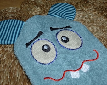PAOLO - Monster Waschlappen Baden mit Vergnügen Waschhandschuh für Kinder