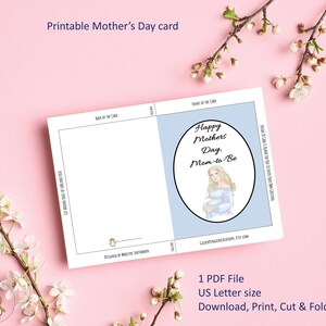 Mother-to-be Mother's Day Printable Greeting Card 2 | 5x7" Mother's Day ...