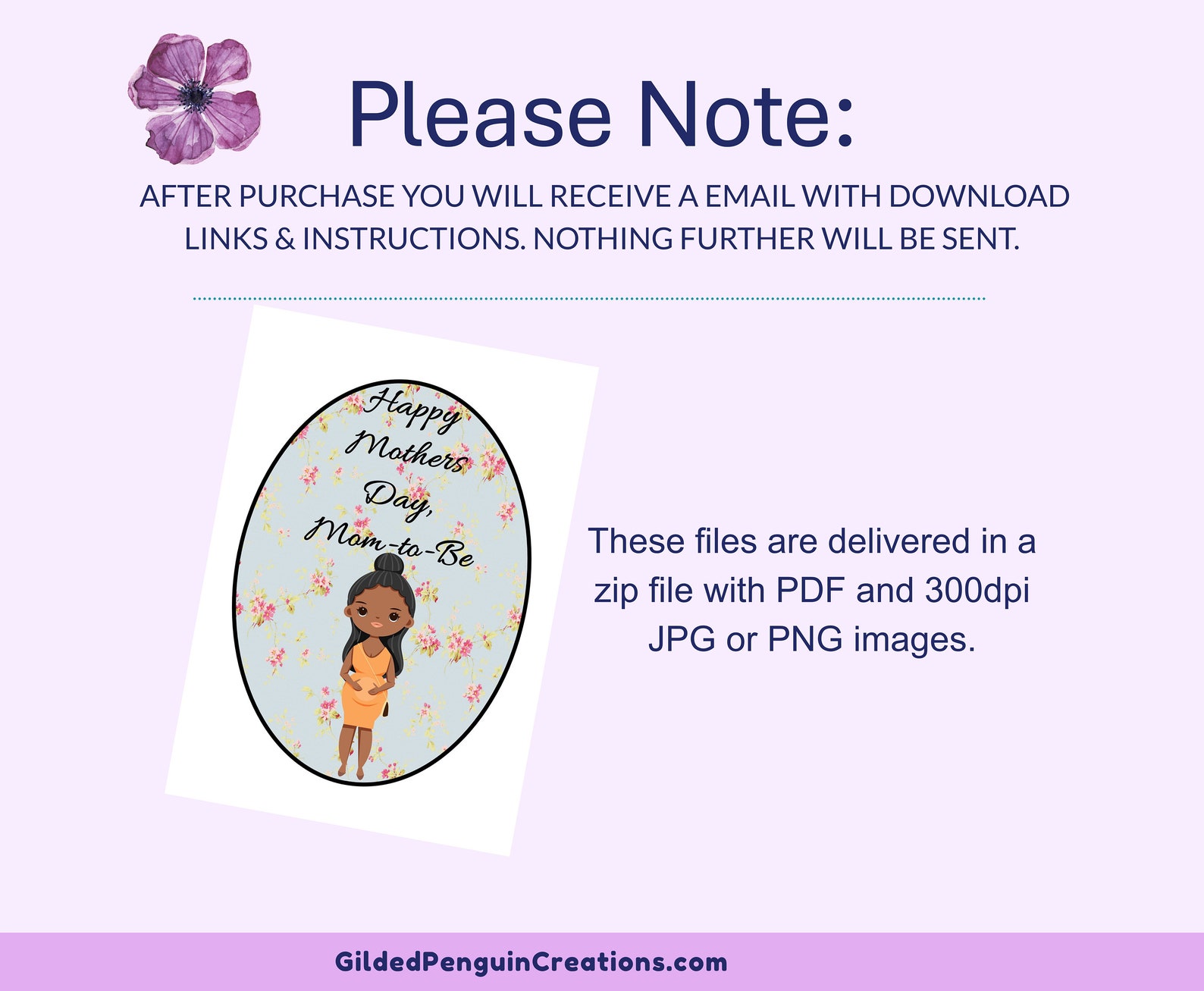 Mother-to-be Mother's Day Printable Greeting Card 2 | 5x7" Mother's Day ...