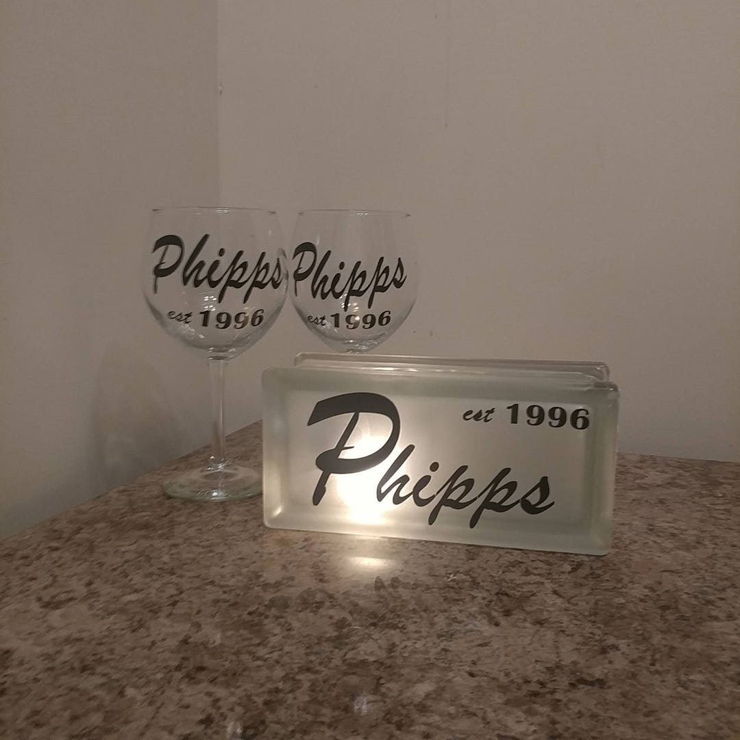 Anniversary Set Includes a Personalized Lighted Glass Rectangle With 2 ...