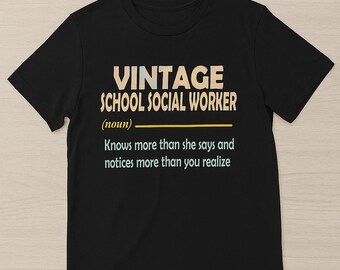 Vintage T-shirt voor maatschappelijk werker: weet meer dan je je realiseert