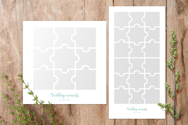 Puzzle Photo Collage Photo Collage Template Storyboard | Etsy