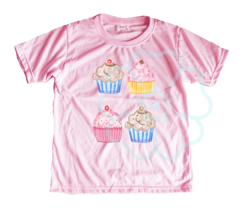 food bakery shirt designs Toddlers t shirts Kids tshirts children t shirt short sleeve tshirt Cupcake print shirt kids