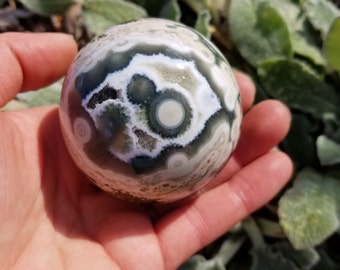 Old Stock 6th Vein Morovato Ocean Jasper Sphere