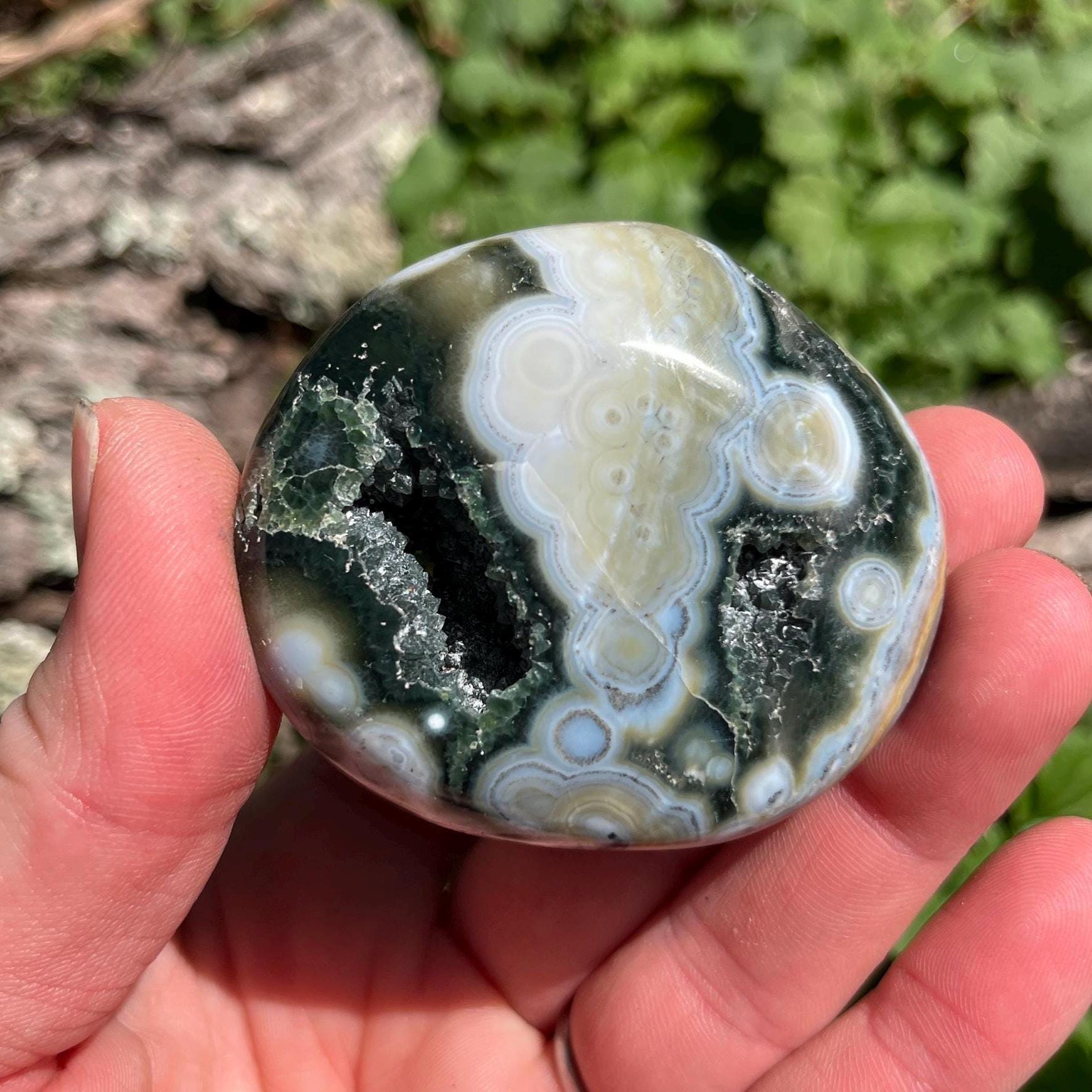 8th Vein Ocean Jasper Palmstones - Etsy