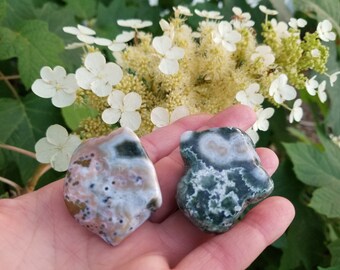 Pair of 8th Vein Morovato Ocean Jasper Tumbles