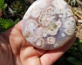 Flower Agate or Cherry Blossom Agate Palmstone