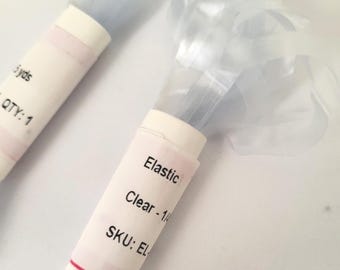 1/4" Clear Elastic 5 yards & Black Elastic 6 yds