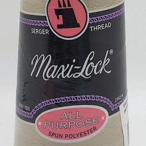 Maxi Lock Thread All purpose Spun Polyester 3000 yd Mother Goose (Tan)